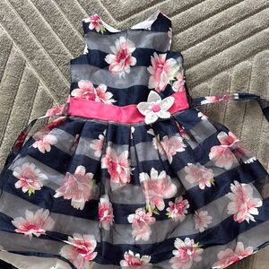 Jona Michelle Navy and Pink Floral Dress